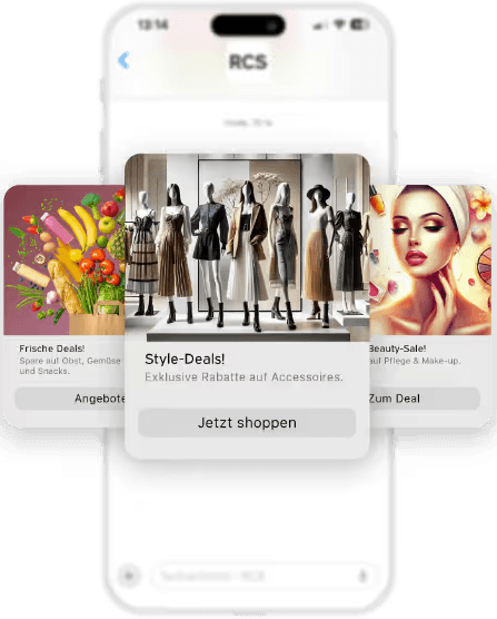 RCS Messaging auf Smartphone-Anzeige